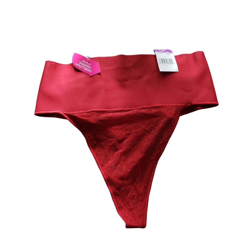 maidenform no pinch shaping waistband thong size 2xl new